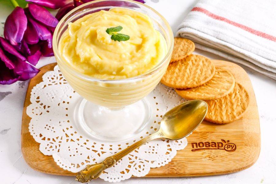 Зavarnoй krem ​​s жelatynomemom