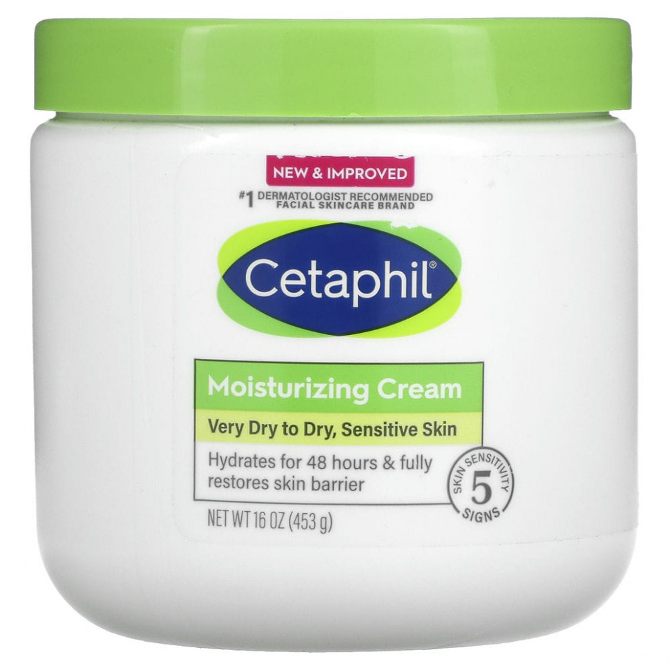 Cetaphil, uvlaжnaющiй krem, o oxenhe outхoй ycuхoй, dlape -wywytolnoйcohy, 453 g (16 лет)